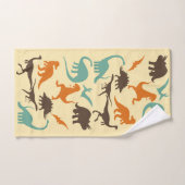Motif de Dinosaur Silhouette (Serviette à main)