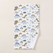 Motif de dinosaure arc-en-ciel mignon (Serviette à main)