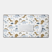 Motif de dinosaure arc-en-ciel mignon (Clavier et souris)