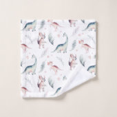 Motif de dinosaure pour enfants moderne (Gant de toilette)