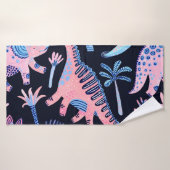 Motif de dinosaures de bande dessinée mignon. (Serviette de bain)