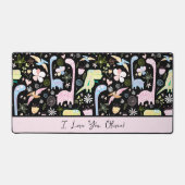 Motif de dinosaures mignons Script Je t'aime (Recto)