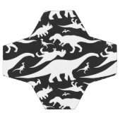 Motif de dinosaures noir et blanc (Plat)