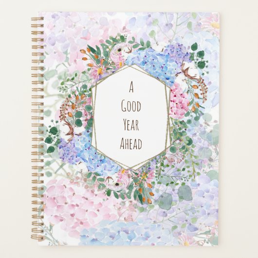 motif de disposition hydrangea rose bleu violet (Devant)