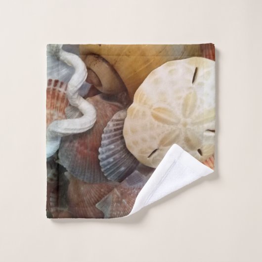 Motif de dollars de sable des coquillages (Gant de toilette)