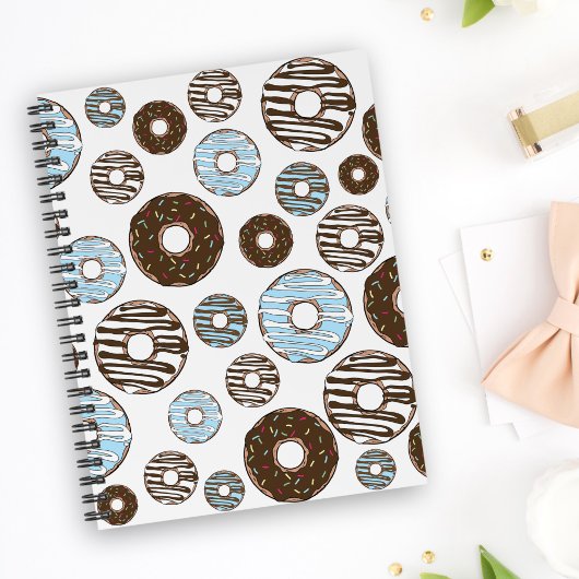 Motif De Donuts, Donuts Bleus, Donuts Brown