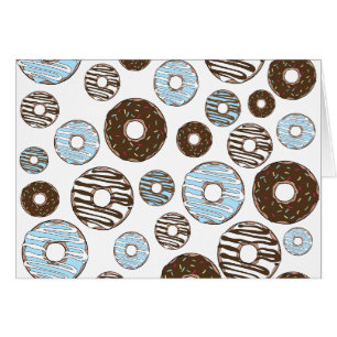 Motif De Donuts, Donuts Bleus, Donuts Brown