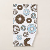 Motif De Donuts, Donuts Bleus, Donuts Brown (Serviette à main)