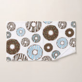 Motif De Donuts, Donuts Bleus, Donuts Brown (Serviette à main)