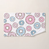Motif De Donuts, Donuts Roses, Donuts Bleus (Serviette à main)