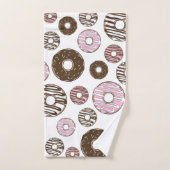 Motif De Donuts, Donuts Roses, Donuts Brown (Serviette à main)