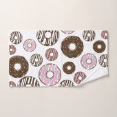 Motif De Donuts, Donuts Roses, Donuts Brown (Serviette à main)