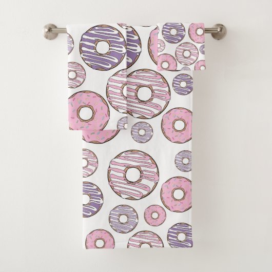 Motif De Donuts, Donuts Roses, Donuts Violets (En situation)