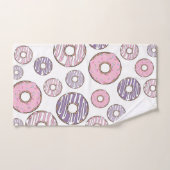 Motif De Donuts, Donuts Roses, Donuts Violets (Serviette à main)