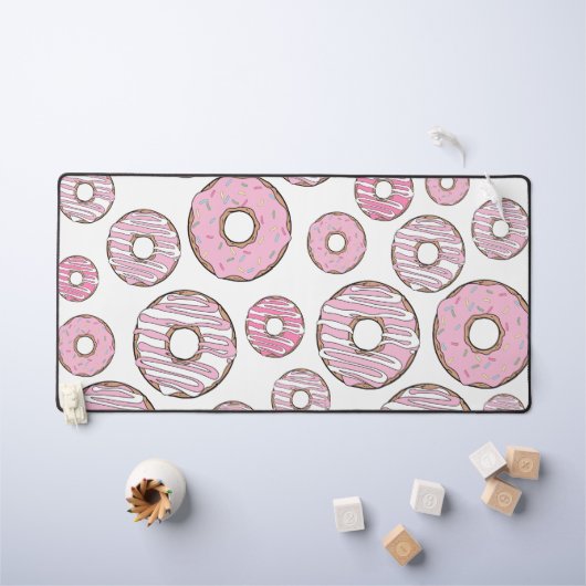 Motif De Donuts, Donuts Roses, Saupoudrages (Tableau pour enfants)