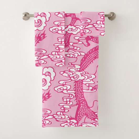 Motif de dragon chinois rose (En situation)