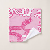 Motif de dragon chinois rose (Gant de toilette)
