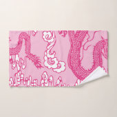 Motif de dragon chinois rose (Serviette à main)