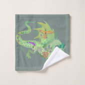 Motif de dragon de forêt enchanté (Gant de toilette)