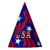 Motif de drapeau abstrait avec chapeau de fête tex (Devant)