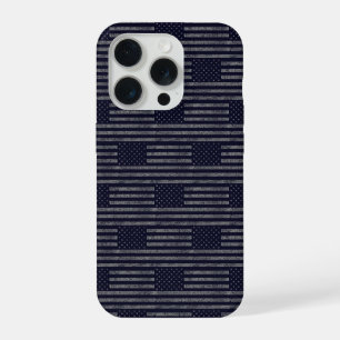 Motif de drapeau américain grunge bleu foncé vinta