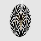 Motif de fan d'art déco - noir et blanc (devant)