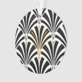 Motif de fan d'art déco - noir et blanc (devant)