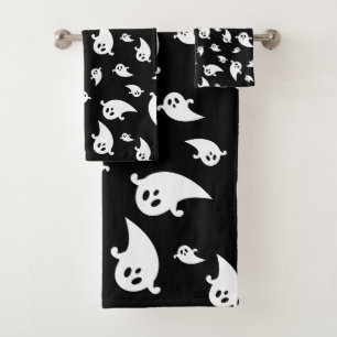 Motif de fantôme effrayant sur fond noir pour un H
