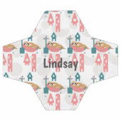 Motif de fentes mignonnes Monogramme Nom de la bal (Plat)