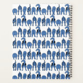 Motif de fesses de chien bleu (Dos)