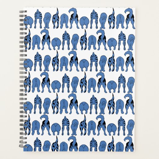Motif de fesses de chien bleu (Devant)