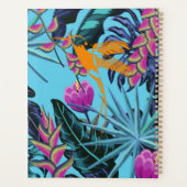 Motif de feuillage tropical gras avec colibri (Dos)