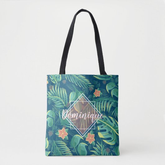 Motif de feuillage tropical Sac fourre-tout person (Devant)