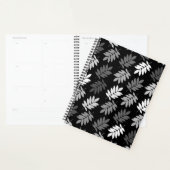 Motif de feuille aînée noir blanc gris (Devant avec enveloppe)