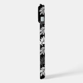 Motif de feuille aînée noir blanc gris (Côté gauche)