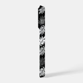 Motif de feuille aînée noir blanc gris (Côté gauche)
