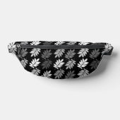 Motif de feuille aînée noir blanc gris (Poser)