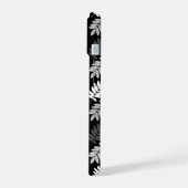 Motif de feuille aînée noir blanc gris (Côté gauche)