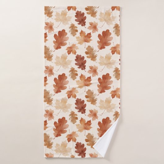 Motif de feuille d'automne confortable (Serviette de bain)