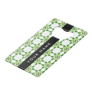 Motif de feuille, feuilles vertes, votre nom