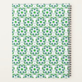 Motif de feuille, feuilles vertes, votre nom (Dos)