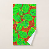 Motif de feuille verte luxuriante (Serviette à main)