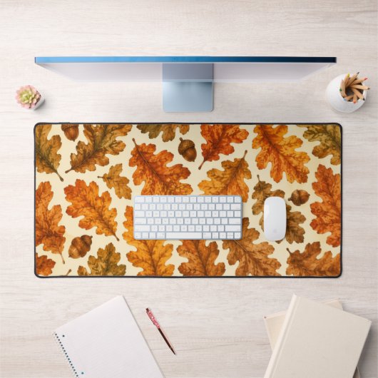 Motif de feuilles de chêne d'automne | Esthétique (Bureau 1)
