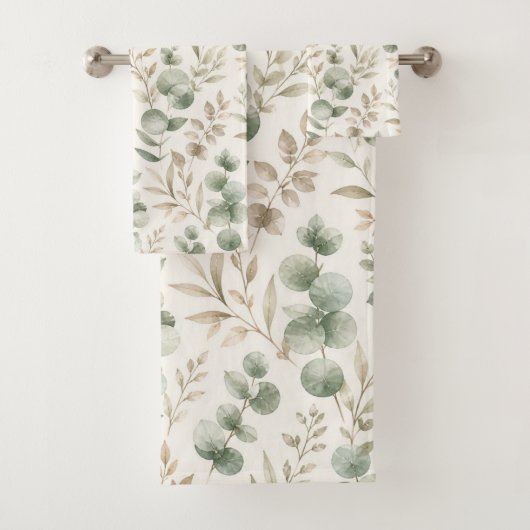 Motif de feuilles de eucalyptus vert tendre (En situation)