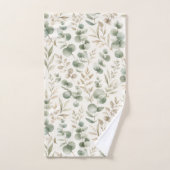 Motif de feuilles de eucalyptus vert tendre (Serviette à main)