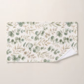 Motif de feuilles de eucalyptus vert tendre (Serviette à main)