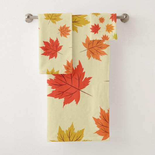 Motif de feuilles d'érable colorées d'automne  (En situation)