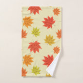Motif de feuilles d'érable colorées d'automne  (Serviette à main)