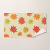 Motif de feuilles d'érable colorées d'automne  (Serviette à main)