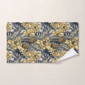 Motif de feuilles et de fleurs tropicales (Serviette à main)